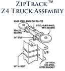 ZipTrack Z4 Truck Assembly